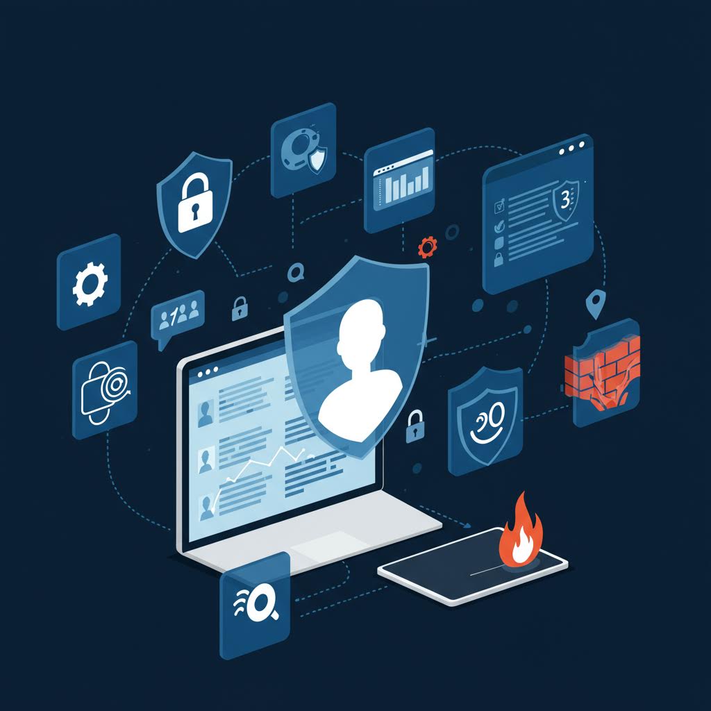 불길과 방화벽 이미지까지 겹쳐진 화면에 온카스터디를 비유하는 안전의 감각이 확장되는 인상